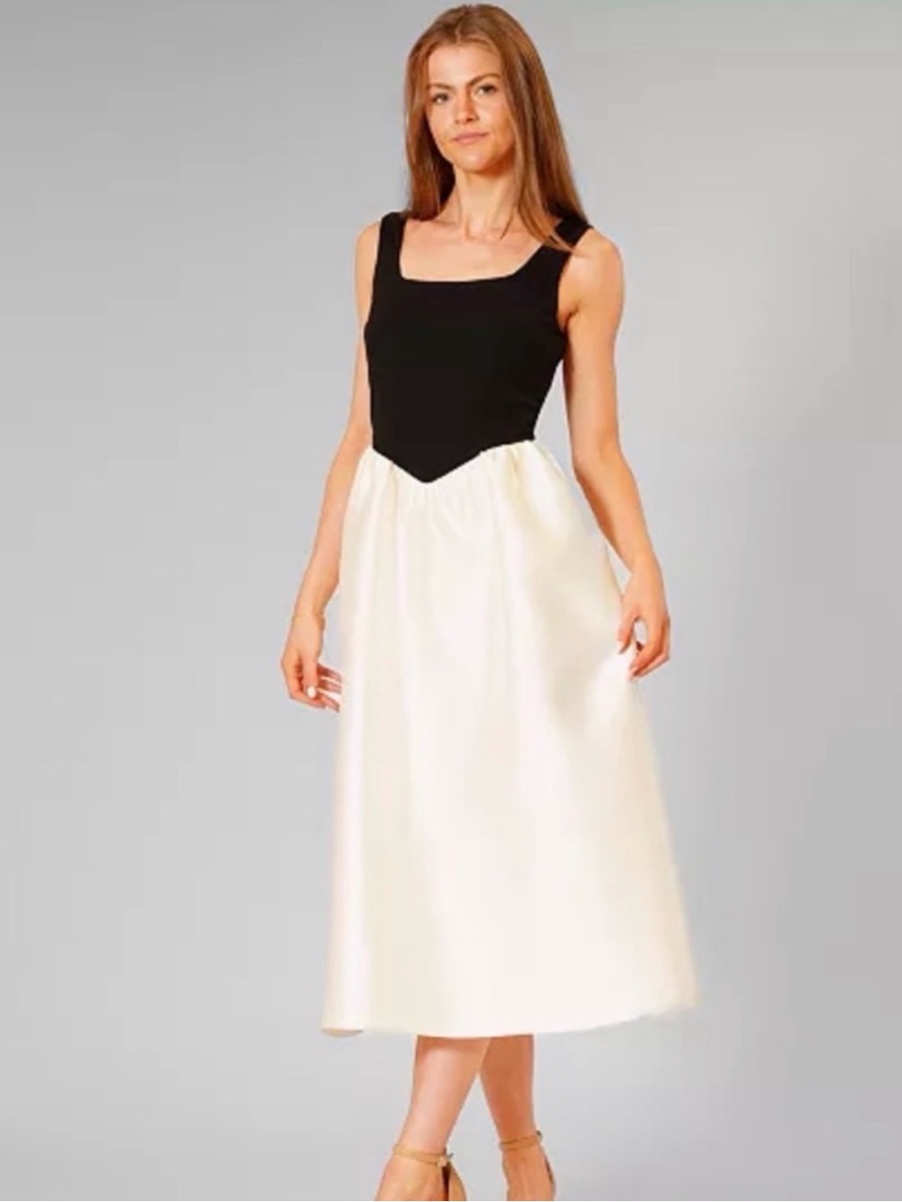 Julia Jordan size 2 , Midi A-Line Dress with Square Neck